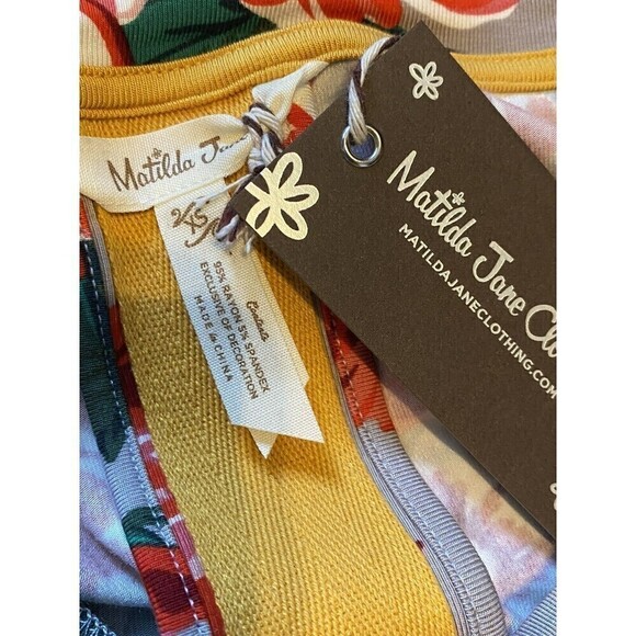 MATILDA JANE Say I'm a Dreamer Dress Womens Size XS Small Gray Floral NEW - Picture 4 of 8